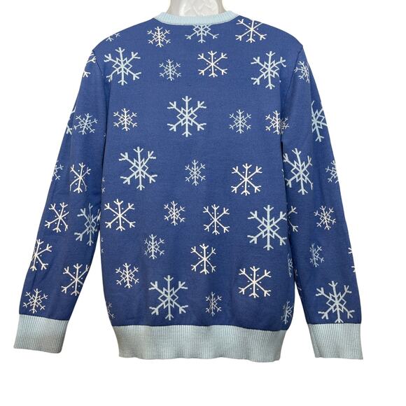 Elf Narwhal BYE BUDDY I HOPE YOU FIND YOUR DAD Ugly Christmas Sweater Size L - Picture 3 of 5